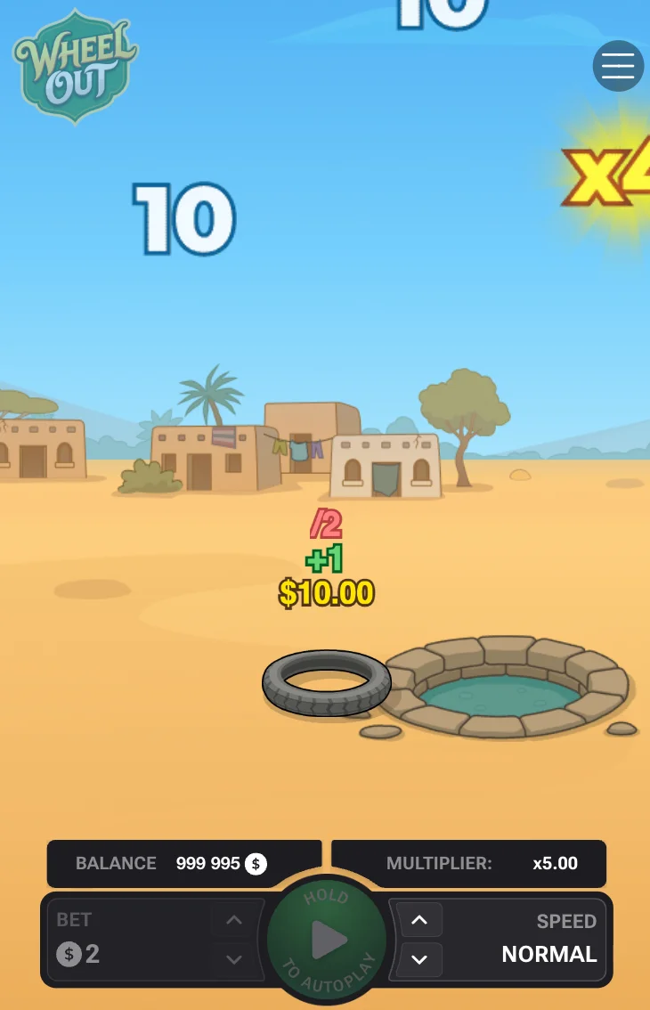 Wheel Out bonus and mobile game preview